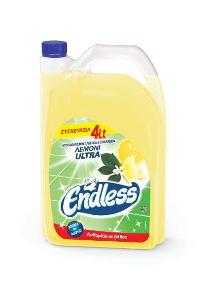 Υγρό Γενικού Καθαρισμού Λεμόνι Endless Ultra 4lt υγρό-γενικού-καθαρισμού-dapedwn-epifaneiwn-lemoni-epaggelmatikh-xrhsh-4lt